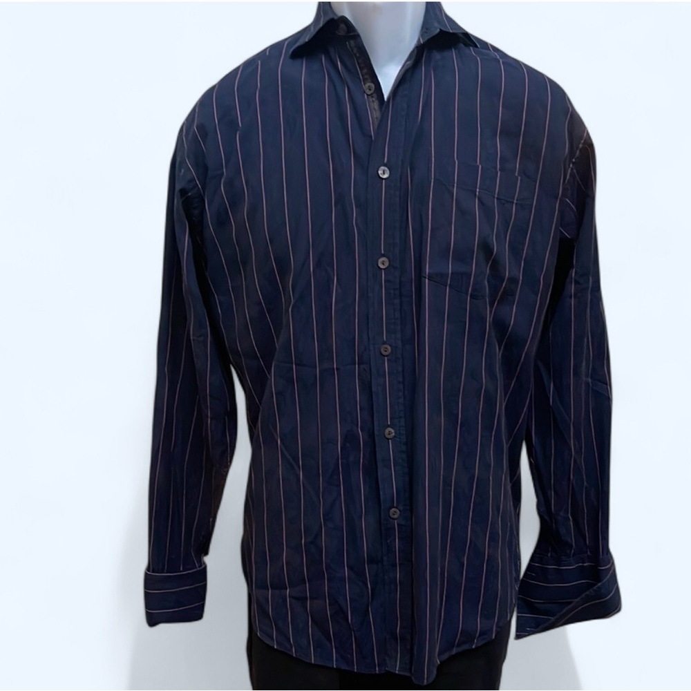 Men's Navy Striped Shirt